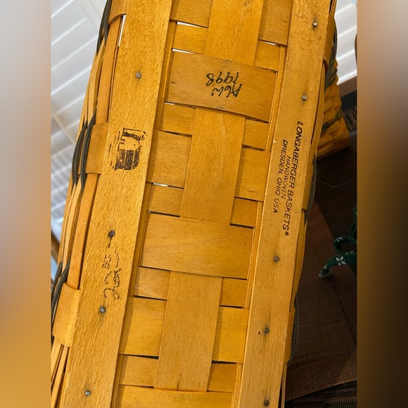 Vintage Longaberger baskets, lot of 6, green, 1990’s-early 2000’s - Picture 11 of 16